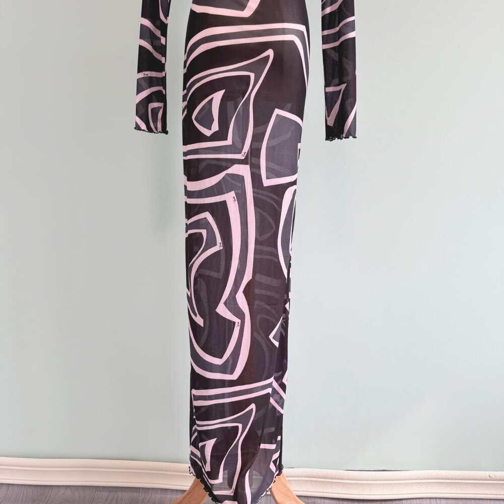 Emilio Pucci labirinto print tulle dress - black - Picture 12 of 14